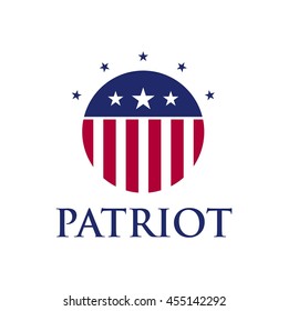 Patriotic badge and emblem design template
