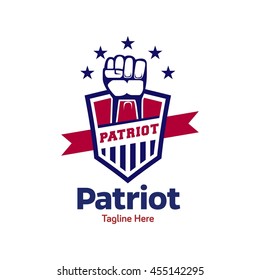 Patriotic badge and emblem design template