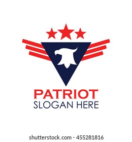Patriotic badge and emblem design template