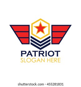 Patriotic badge and emblem design template