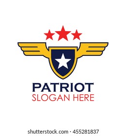 Patriotic badge and emblem design template