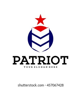 Patriotic badge and emblem design template