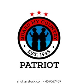 Patriotic badge and emblem design template