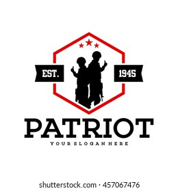 Patriotic badge and emblem design template