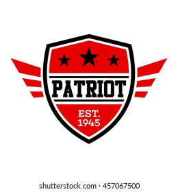 Patriotic badge and emblem design template