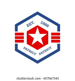 Patriotic badge and emblem design template