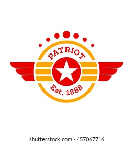 Patriotic badge and emblem design template