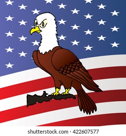 Patriotic Bald Eagle
