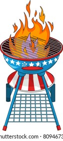 Patriotic  barbeque Grill