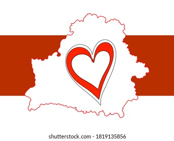Patriotisch-weißer weißer Vektorhintergrund mit Fahne und weißem weißem Herz