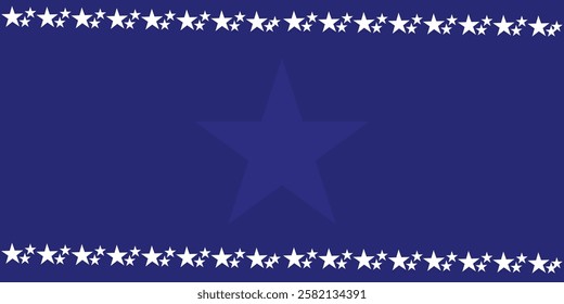 Patriotic Blue Star Border Frame