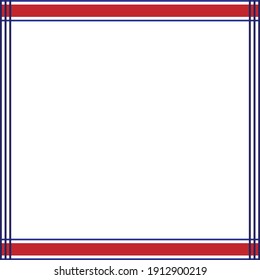 Patriotic border divider american usa flag.