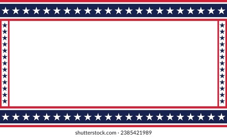 Patriotic border divider american usa flag.