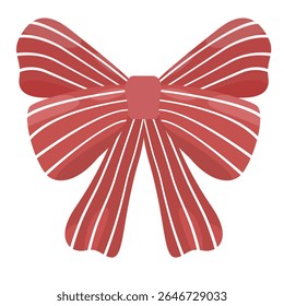 Patriotic Bow Ribbon Vector with  Stripes
