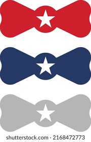 Patriotic bow tie. 4th of july design. svg