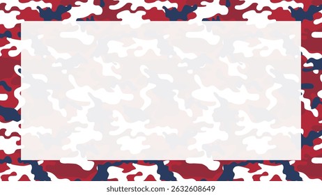 Camuflagem Patriótica. Padrão de Plano de Fundo Americano. Modelo De Vetor Para Banner
