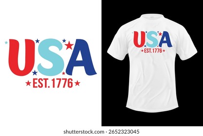 Patriotic Cat Silhouette Design for USA Independence Day Celebrations silhouette