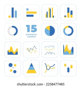 Patriotic charts, Ukrainian yellow and blue graphs