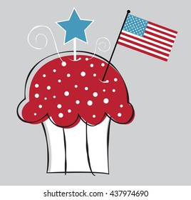 Patriotic Cupcake