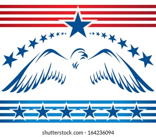 patriotic eagle banner