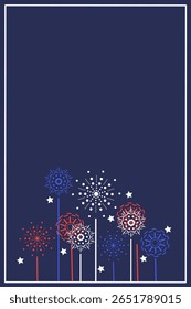 Patriotic Fireworks Fundo com amplo espaço de cópia, facilmente personalizável e escalável para todas as suas necessidades digitais.