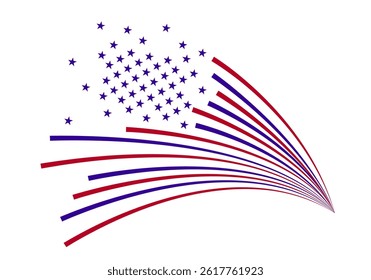 Patriotic Fireworks Fourth of July Stars Red Blue 4th of July Fireworks