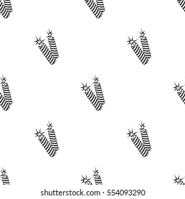 Patriotic fireworks icon in black style isolated on white background. Patriot day pattern stock vector illustration.