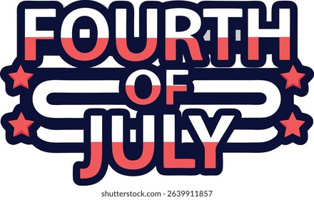 Patriotic Fourth of July Celebration Design Element
