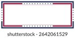 Patriotic Frame American Flag Border.