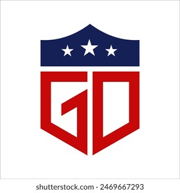 Patriotic GD Logo Design. Letter GD Patriotic American Logo Design for Political Campaign and any USA Event.
