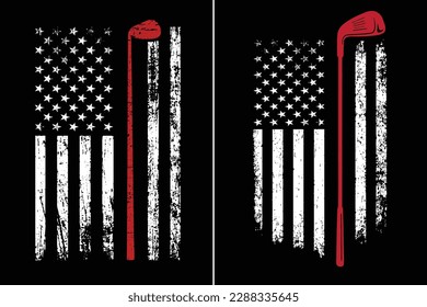 Patriotic Golf Flag Design Template