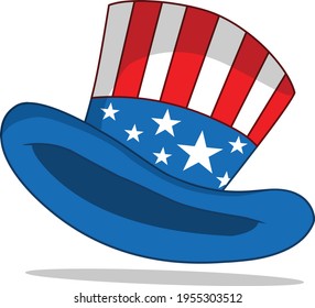 Patriotic hat vector illustration isolated on white background
