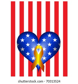 Patriotic hear.Vector