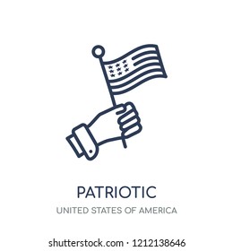 patriotic icon. patriotic linear symbol design from United states of america collection. Simple outline element vector illustration on white background.