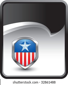 patriotic icon on black rip curl background