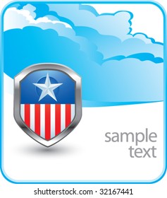 patriotisches Symbol auf Cloud-Banner