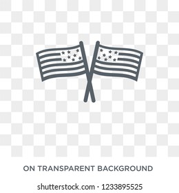 patriotic icon. Trendy flat vector patriotic icon on transparent background from United States of America collection. 