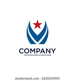patriotic logo design with star