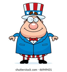Patriotic Man Smiling