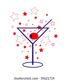 Patriotic Martini