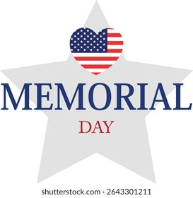 Patriotic Memorial Day design featuring American imagery.