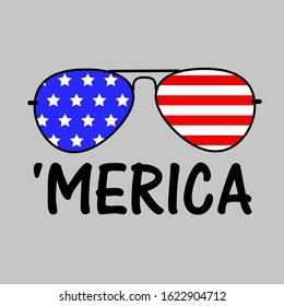 Patriotic Merica Sunglasses  Independence day