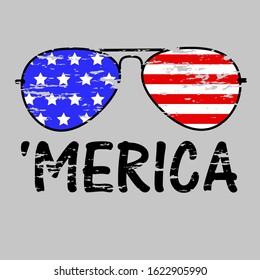 Patriotic Merica Sunglasses  Independence day