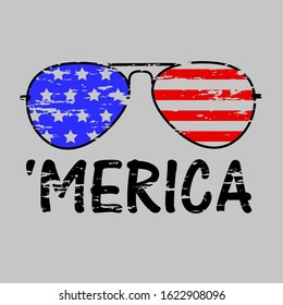 Patriotic Merica Sunglasses  Independence day