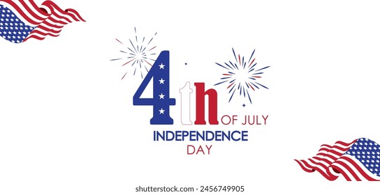 Patriotic Perfection Captivating 4th of July Illustration Design