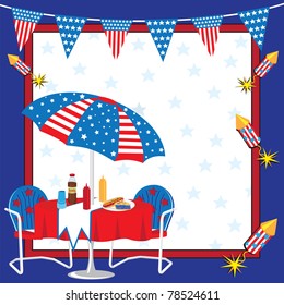 Patriotic Picnic Invitation