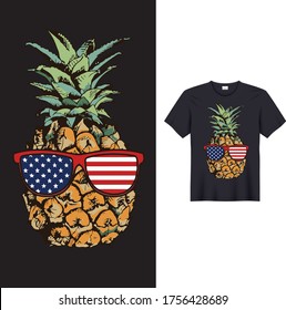 Patriotic pineapple t-shirt 4th of July tee 