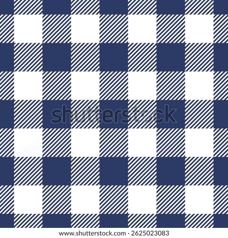 Patriotic Plaid Seamless Pattern. Checkered Seamless Pattern, Americana Backdrop. Vector Template For Fabric, Textile, Wallpaper, Wrapping Paper