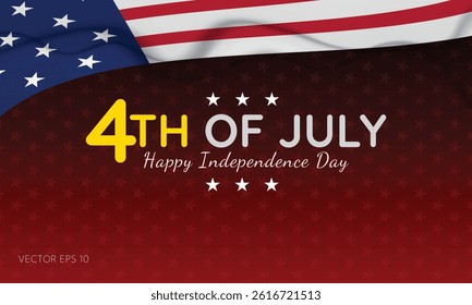 Patriotic Poster with Dark Red and White Theme