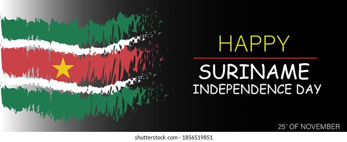 Patriotic Poster Suriname Independence Day Happy Stock Vector (Royalty ...